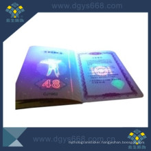 Hot Stamping Hologram Anti-Counterfeiting Booklet